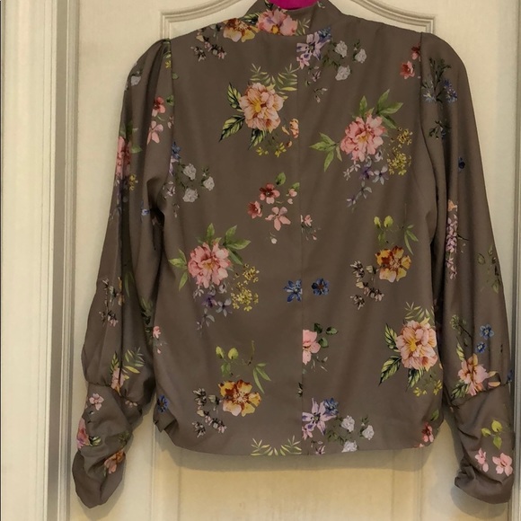 NEW!   MOCHA FLORAL JACKET - Picture 7 of 7